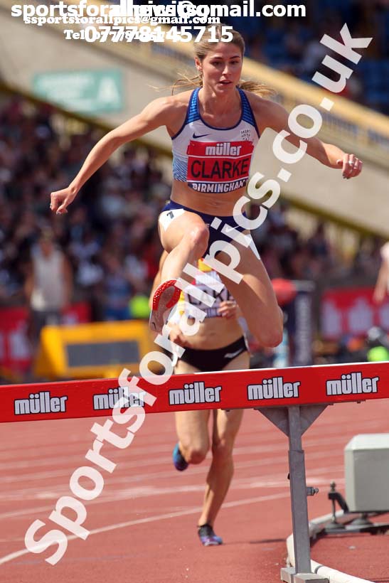 Womens 3000 metres steeplechase, Muller British Championships, Alexander Stadium, Birmingham. Photo: David T. Hewitson/Sports for All Pics